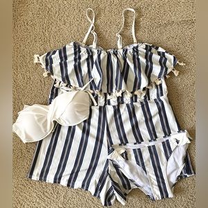 3 pack women’s striped swimsuit